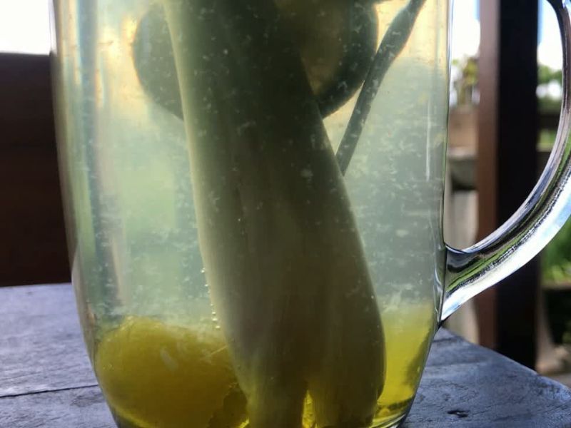 bokal sa napitkom od limunske trave i limuna